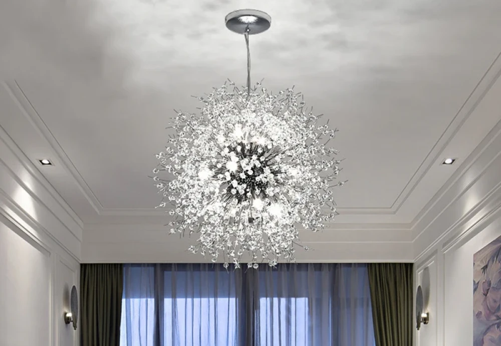 large glass globe chandelier